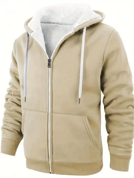 Ethan - Men's Casual Zip Jacket | Warm Wool Lining for Ultimate Comfort and Style