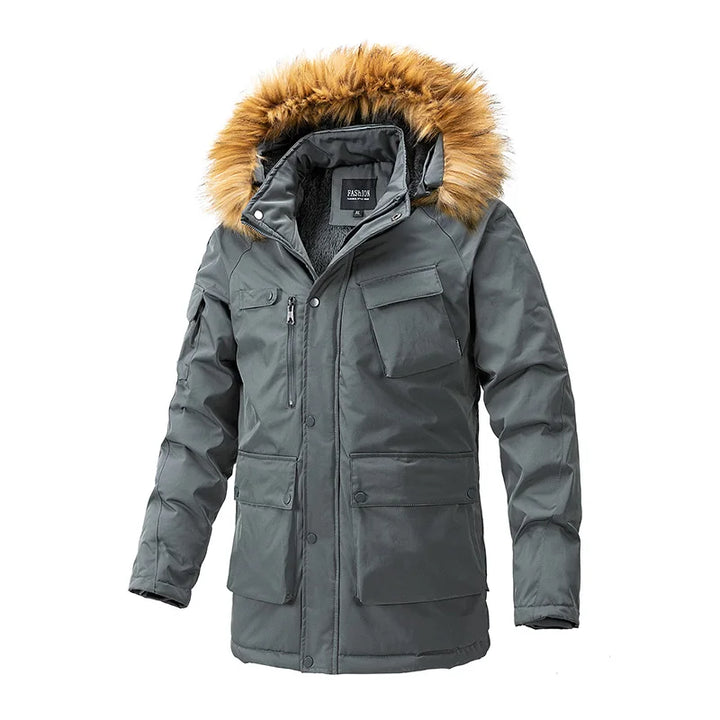 James - Men's Winter Jacket | Stylish insulated coat with water-resistant fabric and warm lining