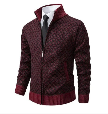 Ethan - Men's Jacquard Jacket | Stylish and Warm Design for Ultimate Comfort and Versatility