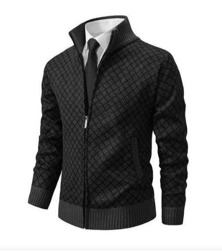 Ethan - Men's Jacquard Jacket | Stylish and Warm Design for Ultimate Comfort and Versatility