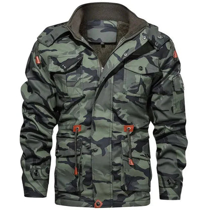 James - Men's Army Winter Jacket | Warm fur-lined design ideal for outdoor adventures